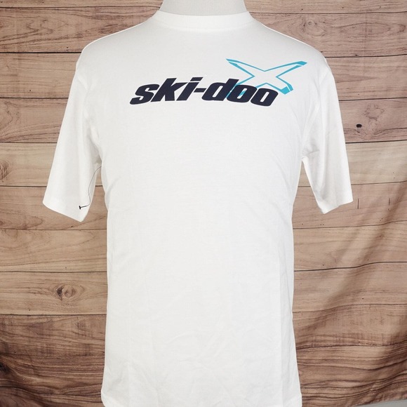 Ski-Doo Racing Ski Doo Snowmobile Logo Winter Sports T-Shirt - Size L White New! - Picture 2 of 7